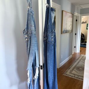 We The Free Blue Denim Jeans Overalls